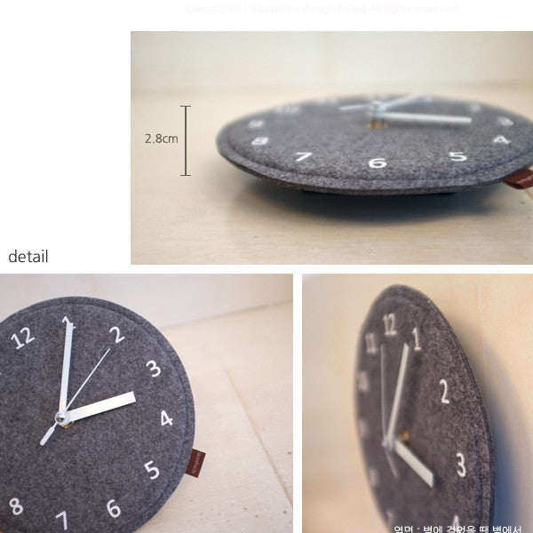 שעון לקיר אפור מלבד - MECASA מיקאסה